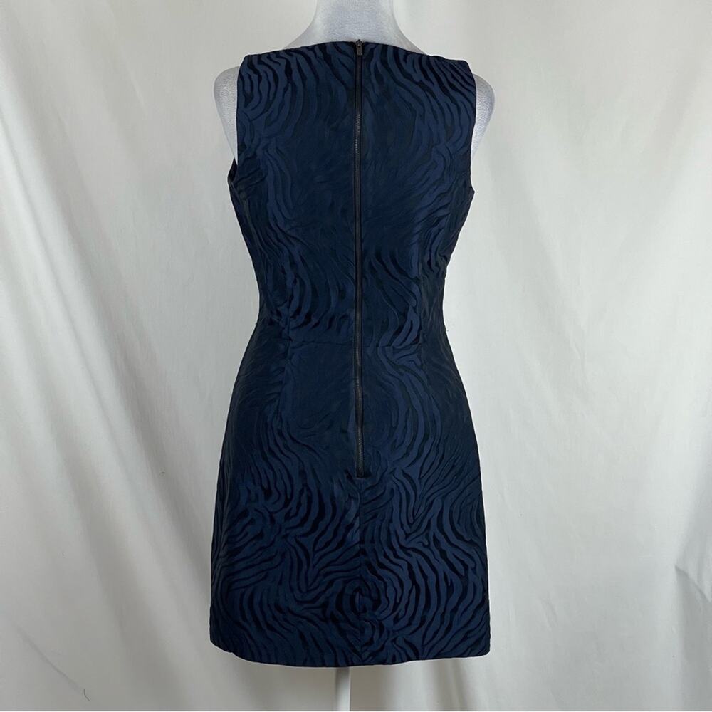 Banana Republic Black Navy Zebra Print Feminine Date Night Dress NWOT Size 6 - Picture 6 of 14